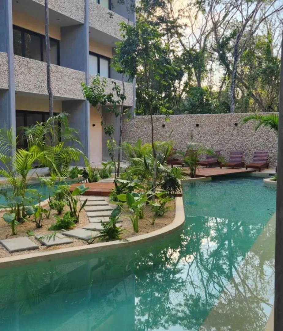 דירה טולום Studio Con Terraza, Pileta Y Bano Completo